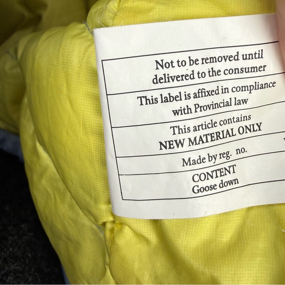 Patagonia Down Sweater Jacket  XL Light Blue Yellow Womens Zip Up FLAWED READ - Picture 5 of 12